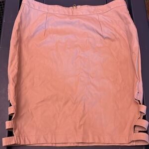 Pink skirt zip up skirt
